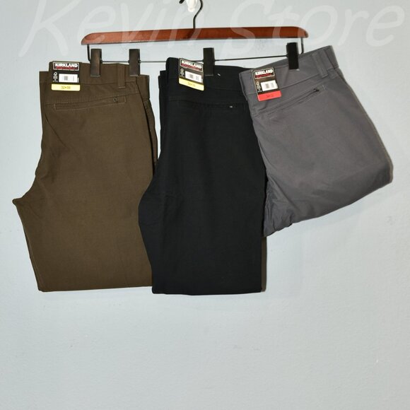 3 pairs Kirkland Signature Men’s Stretch Tech Pant . Price is for‎ 3. - Picture 1 of 13